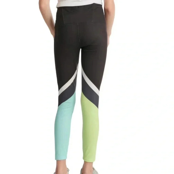 Justice Girls Ankle Collection X Color Blocked Leggings Size Small (7/8) Black - Picture 2 of 12